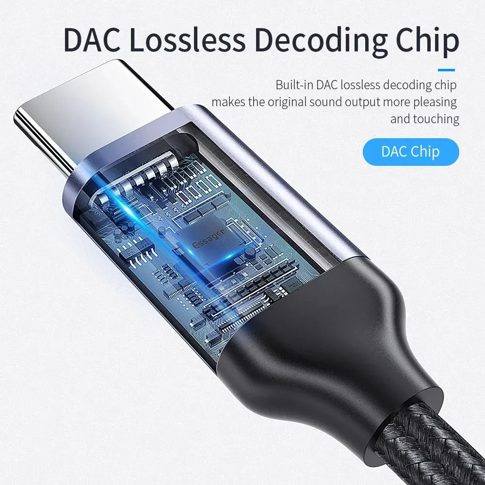 USB Type C 3.5 Jack Earphone Adapter USB C to 3.5Mm Headphones AUX Audio Adapter Cable for Huawei P30 Xiaomi Mi 10 9 Es